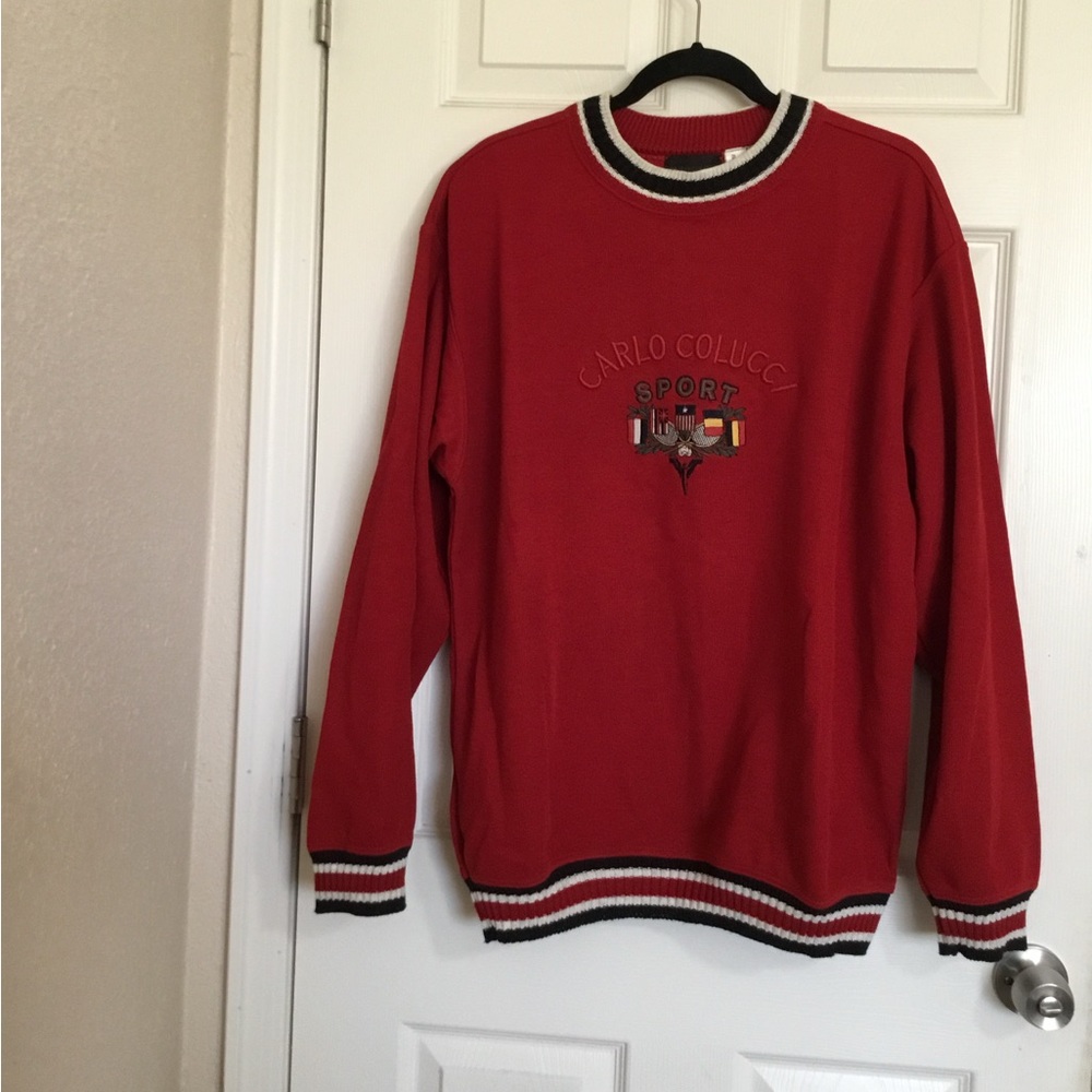 Carlos colucci vintage red pullover sweater size large?